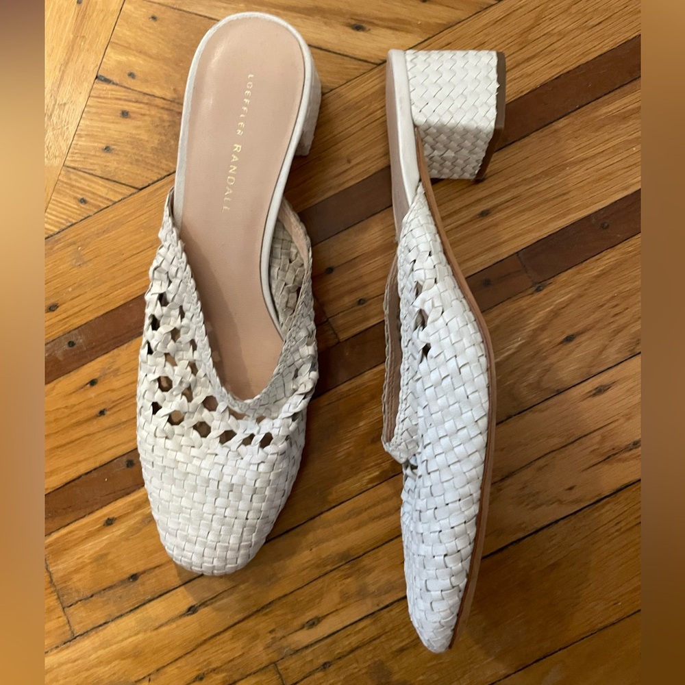 Loeffler Randall Women's White Woven mules